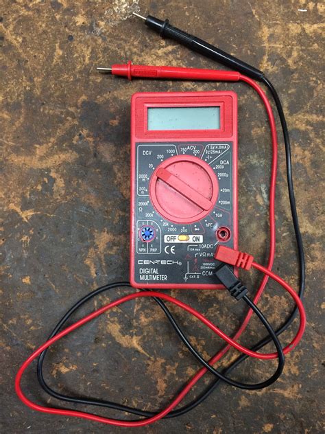 Prior to testing capacitors, resistance,. . Harbor freight multimeter test leads